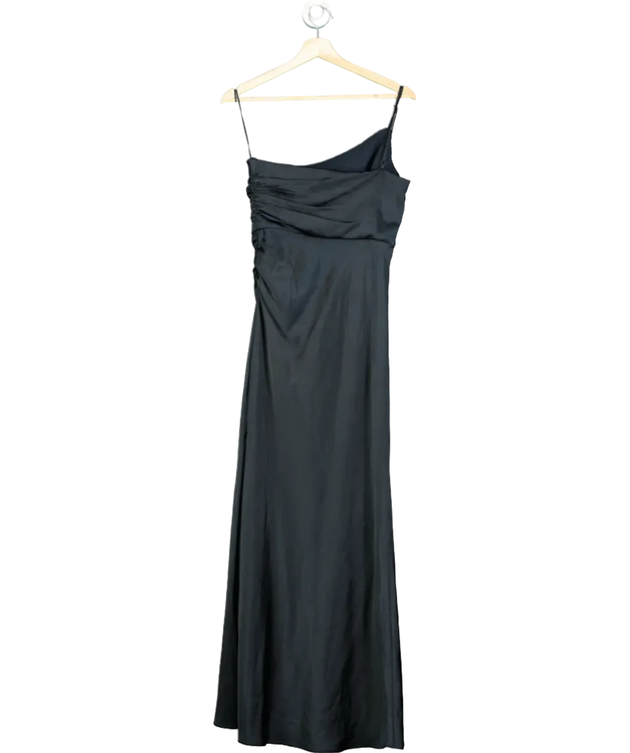 FOREVER NEW Blue Kelly One Shoulder Satin Maxi Dress UK 8