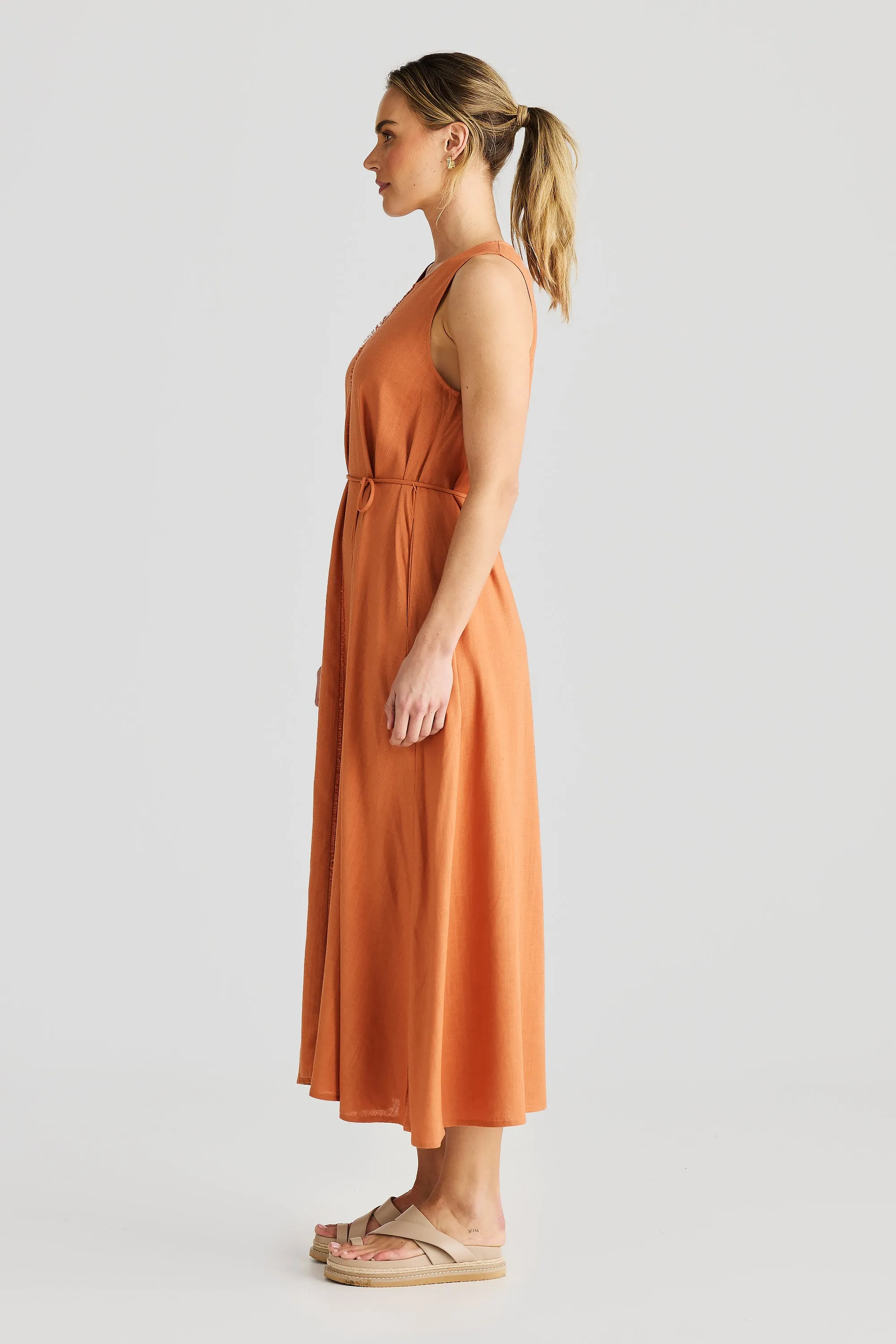 Fray Maxi Dress - Terracotta