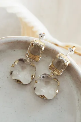 Georgia Crystal Drop Earrings Clear