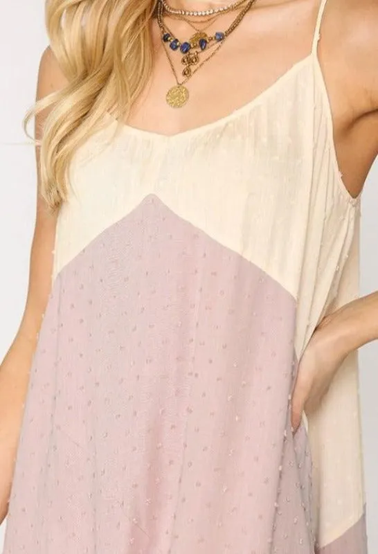 Gigio Summer Colorblock Maxi Dress - Lt. Mauve