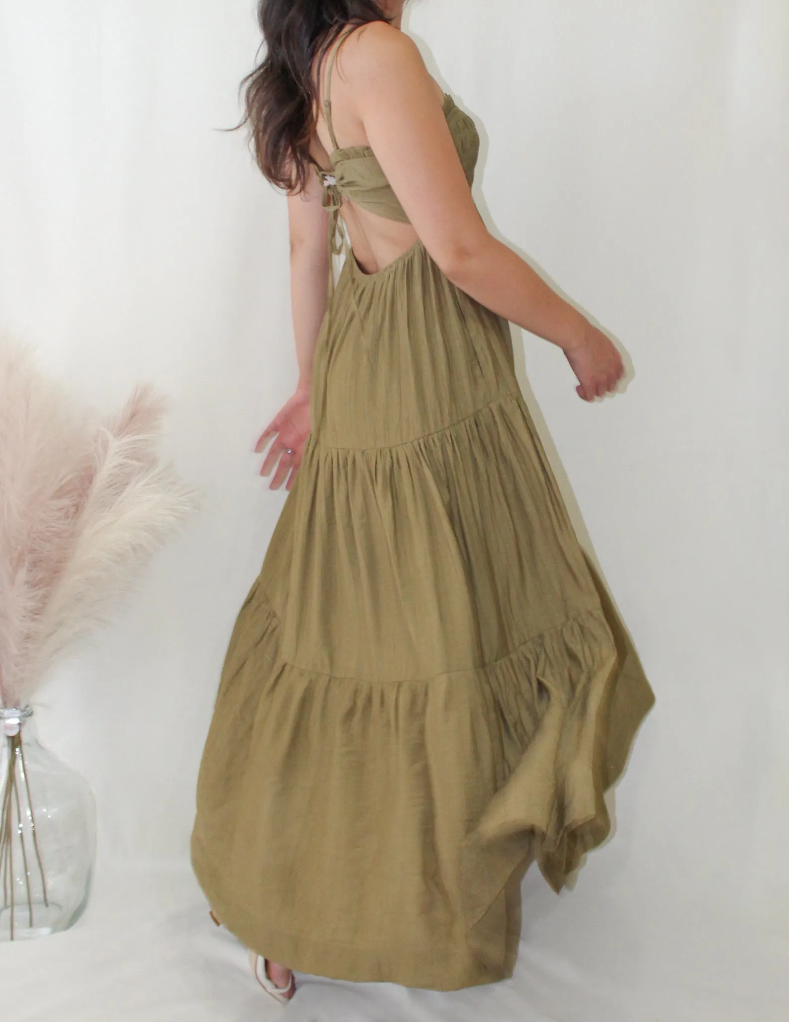 Green Tiered Dress