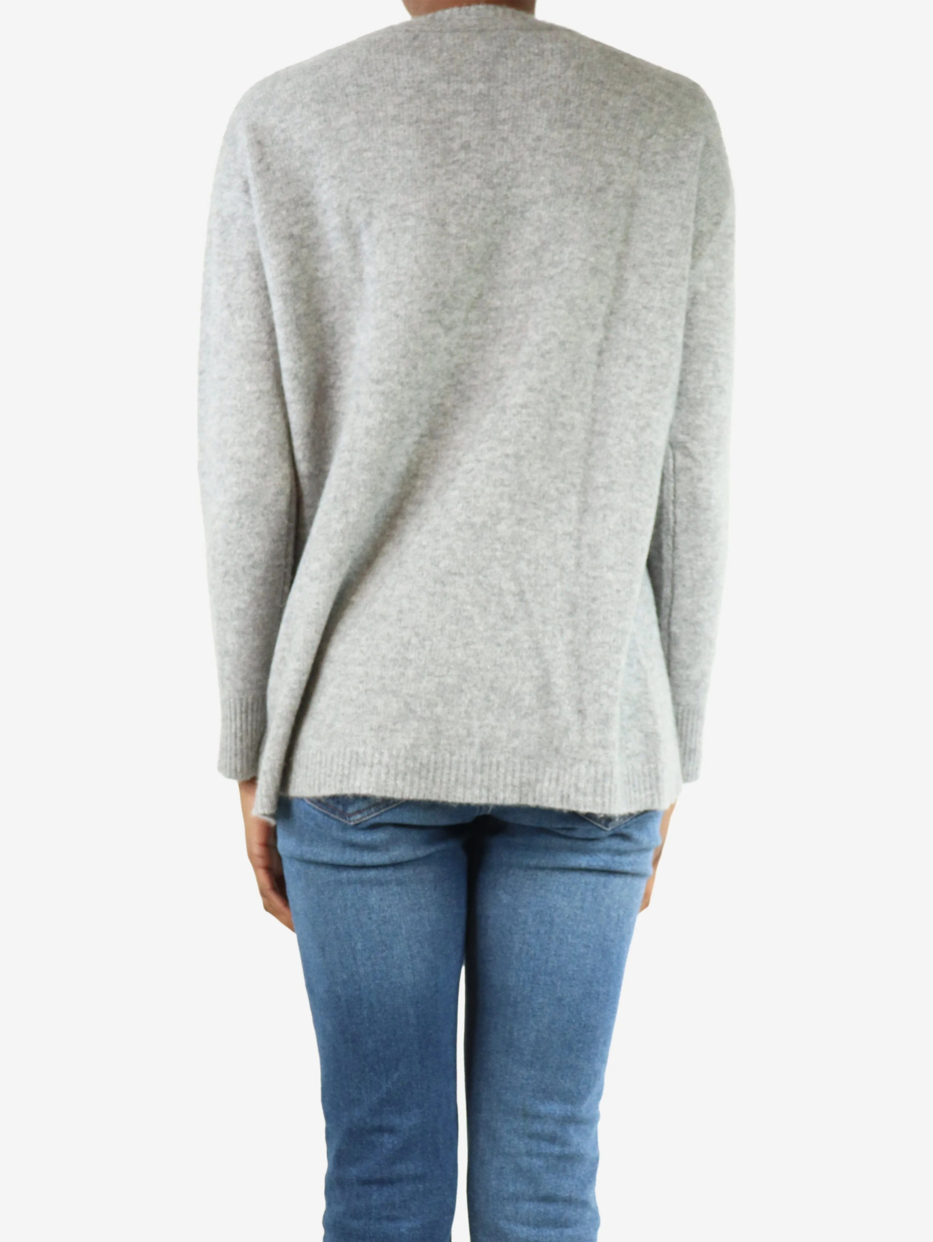 Grey cashmere crewneck jumper - size XS