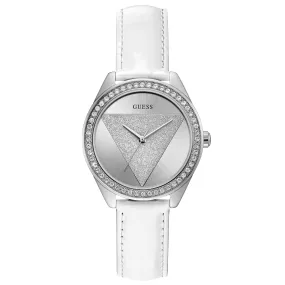 Guess W0884L2 Ladies White Tri- Glitz Watch