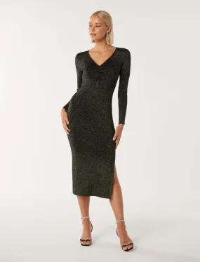 Hailey Glitter Midi Dress