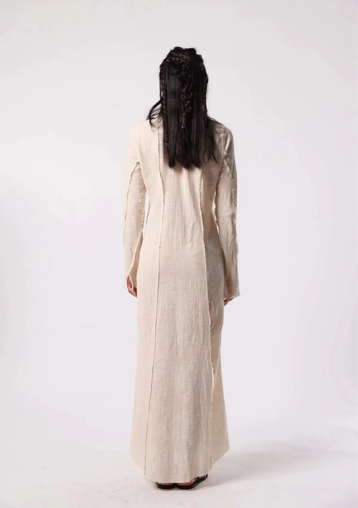 HAVEN RAW EDGE DRESS - KORA UNDYED