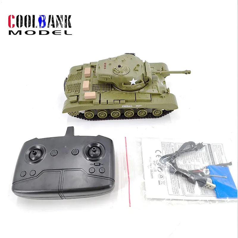 Henglong 3841-10 US Sherman M4A3 And Pershing M26  WWII US 1/30 Scale Infrared Battle Tank 3841-10