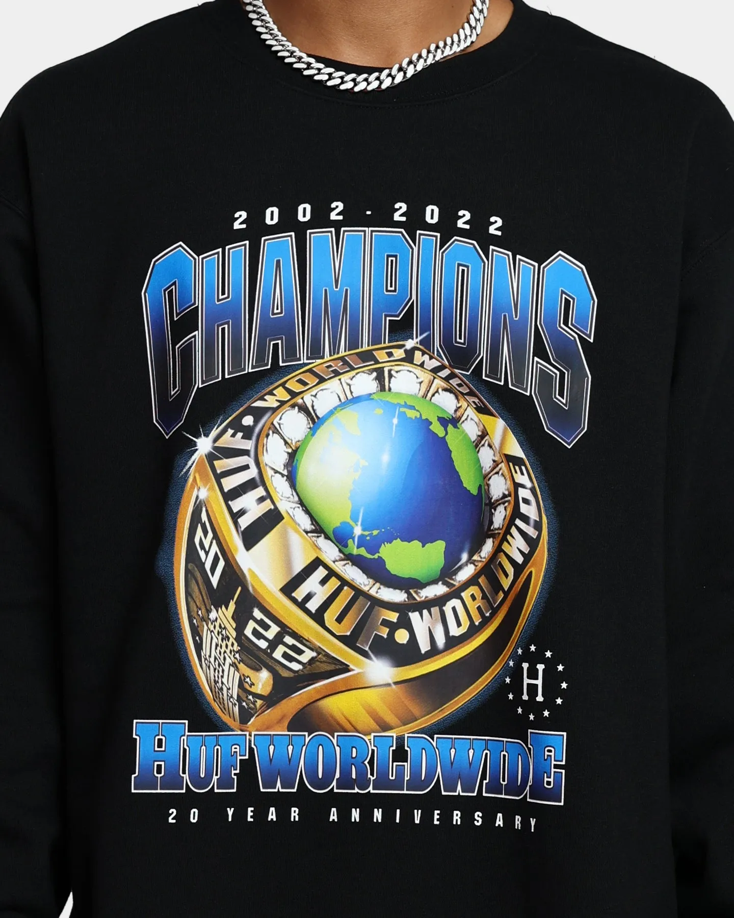 HUF Champions Crewneck Black