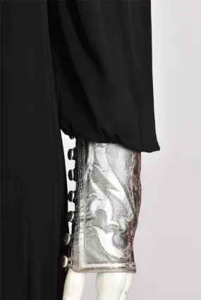 JOHN BATES BLACK AND SILVER MAXI DRESS