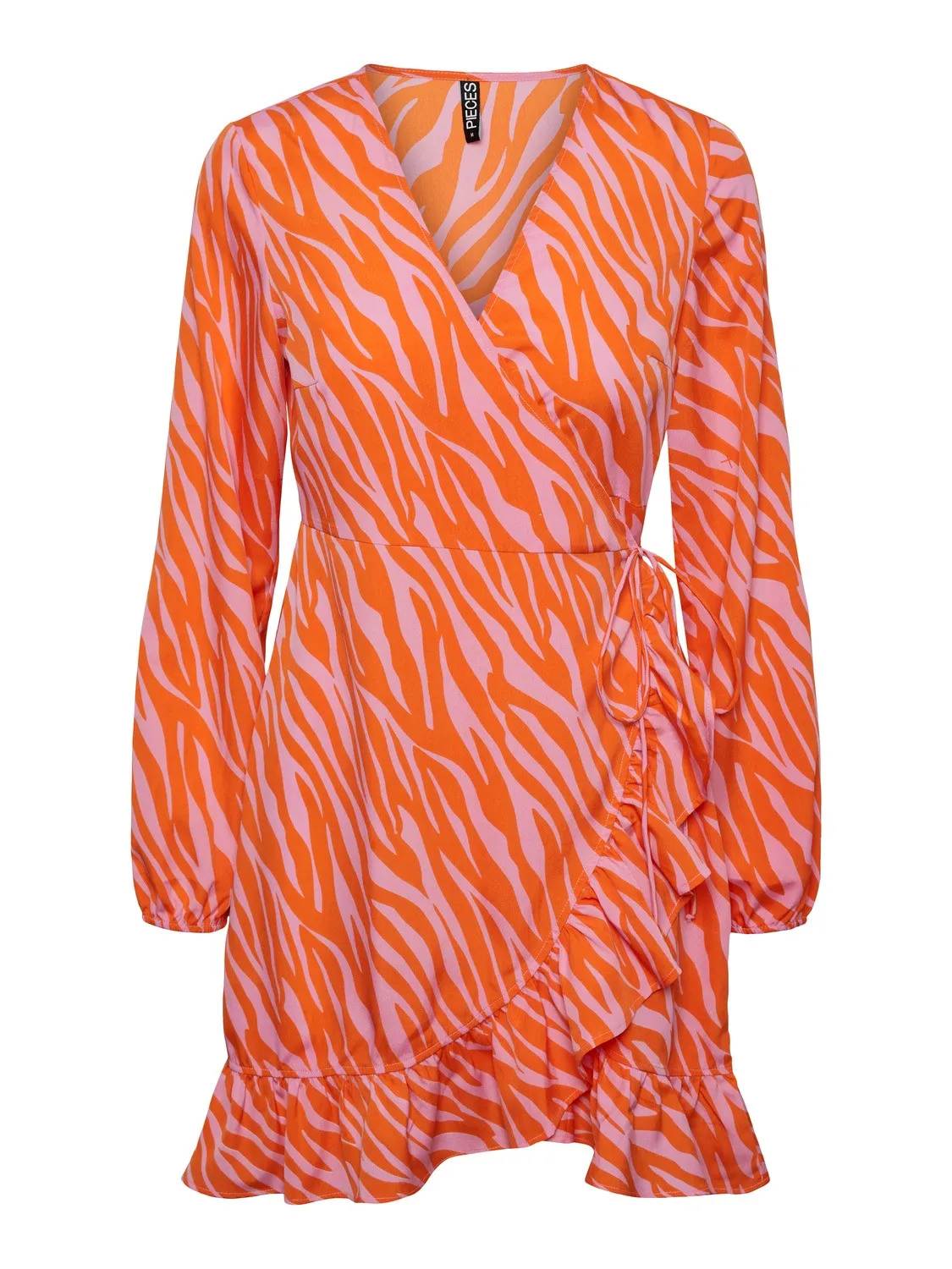 Josi Wrap Dress (Begonia Pink/Orange)