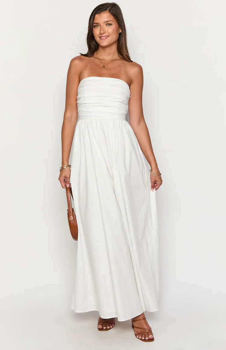 Josianne White Strapless Maxi Dress