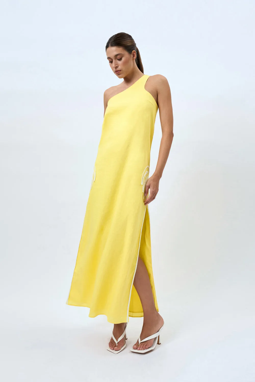 Lemonade Palms One Shoulder Sun Dress | Final Sale - Lemonade