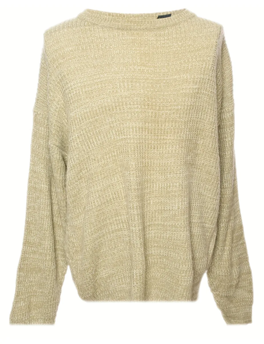 Light Brown Fine Knit Jumper - L