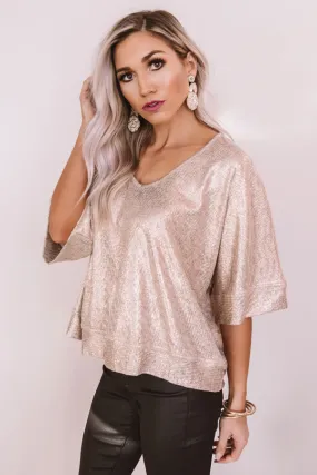 Link To Luxury Shimmer Shift Top