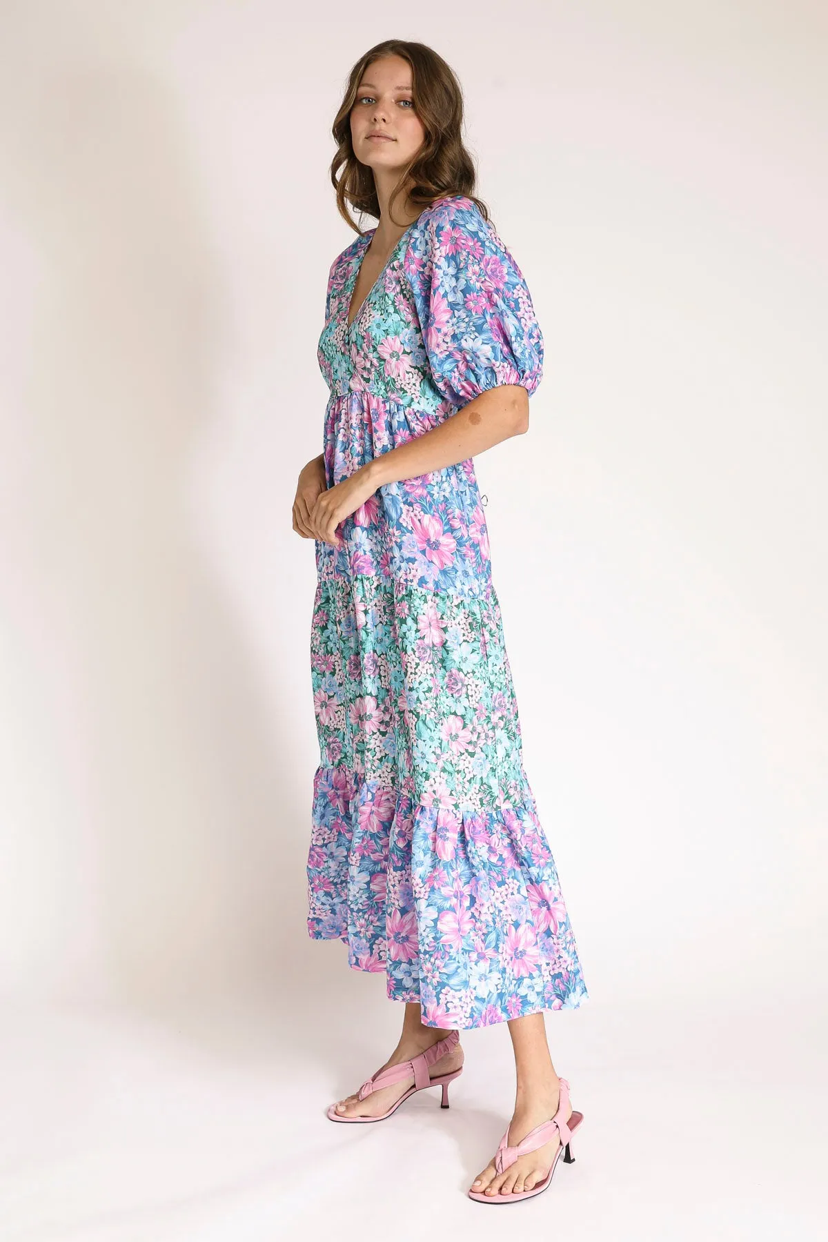 Lisa Wrap Front Maxi Dress