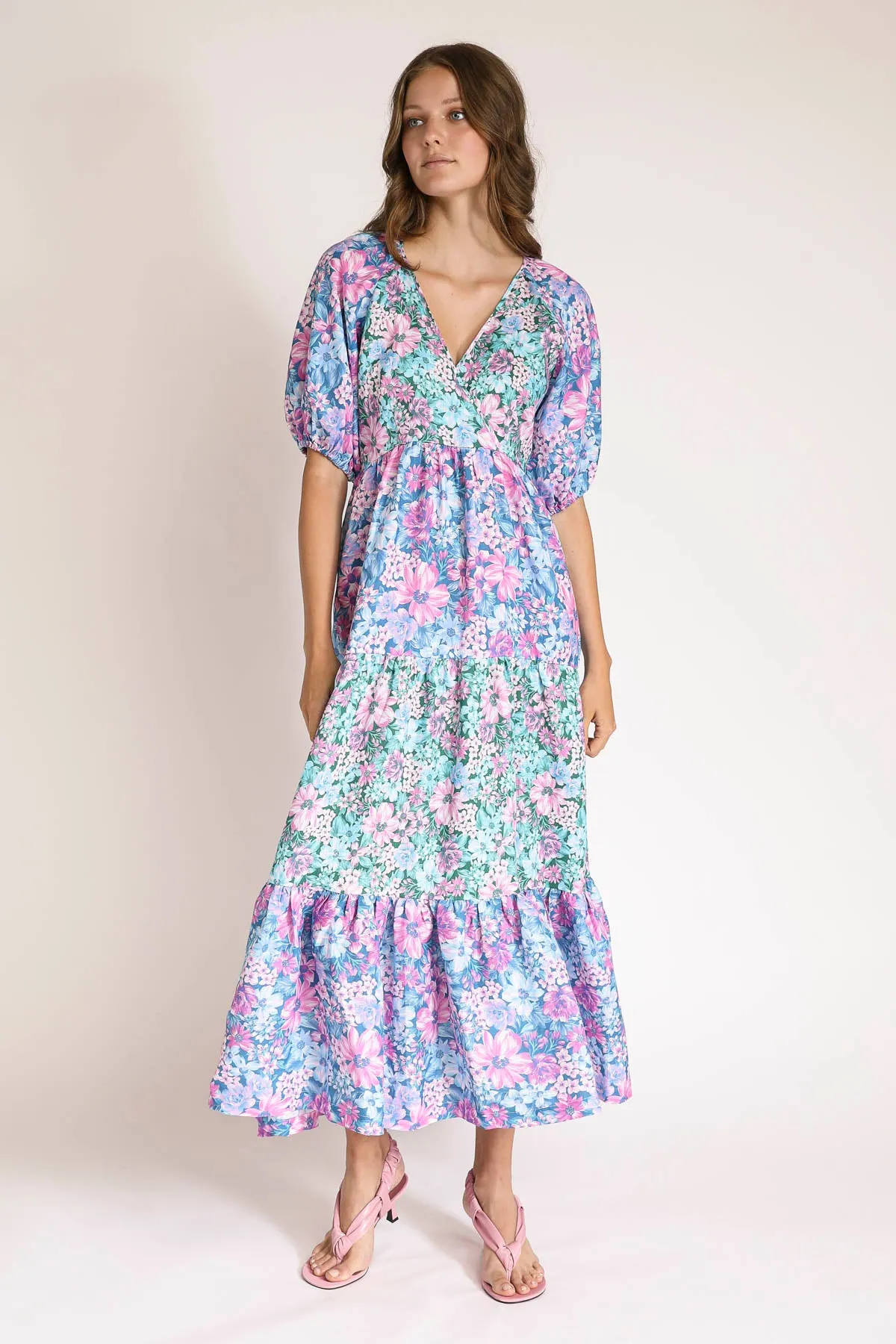 Lisa Wrap Front Maxi Dress