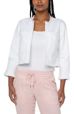 Liverpool cropped jacket (bright white)