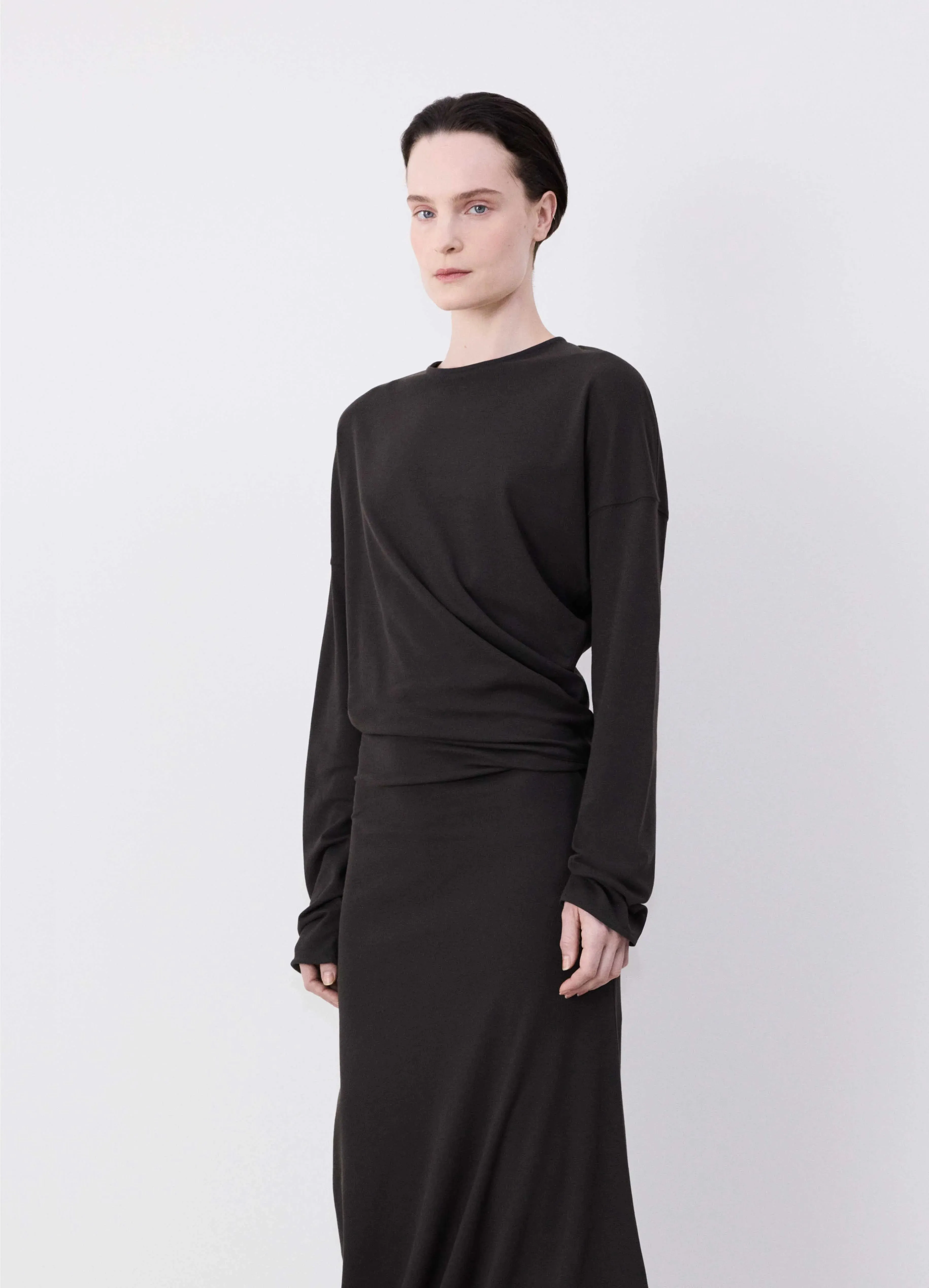 LONG SLEEVE TWISTED DRESS