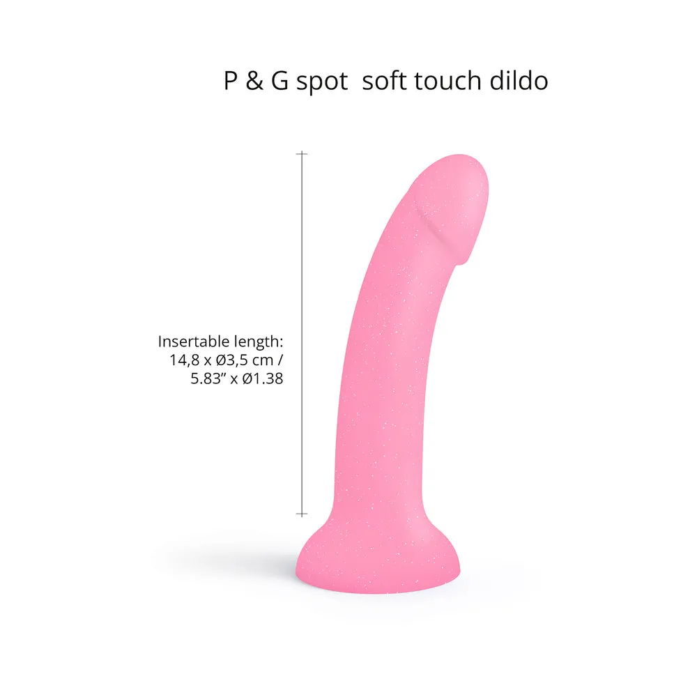 Love to Love Dildolls Glitzy 7 in. Silicone Dildo Pink Glitter