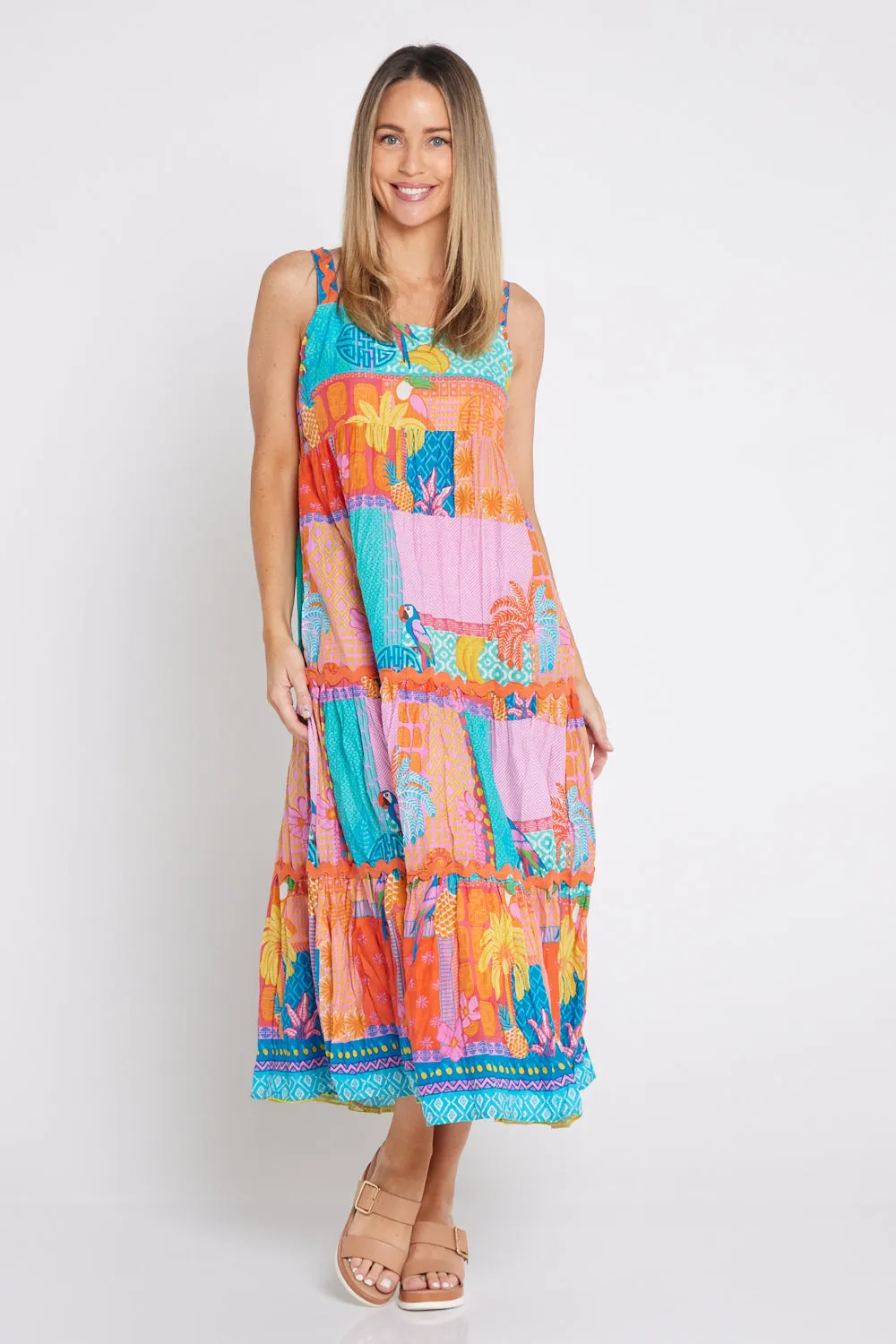 Luna Cotton Maxi Dress - Candy