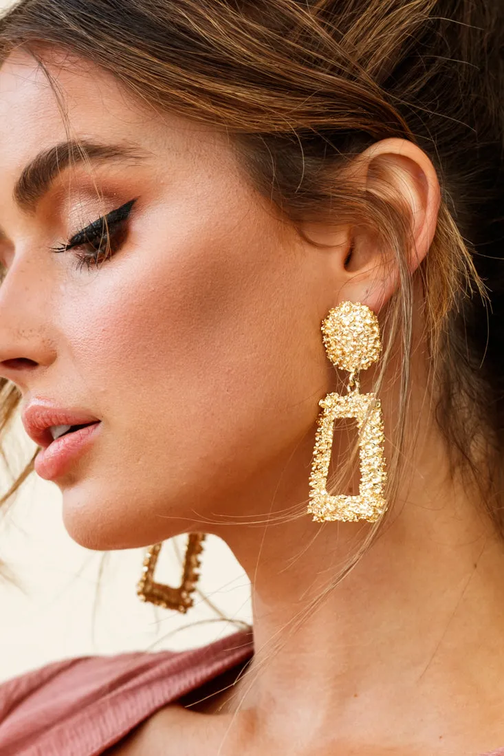 Manhattan Geometric Earrings Gold