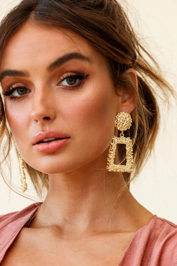 Manhattan Geometric Earrings Gold