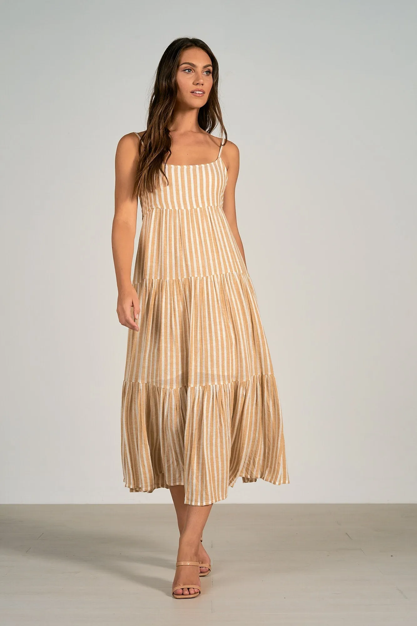 Maxi Spaghetti Strap Tiered Dress