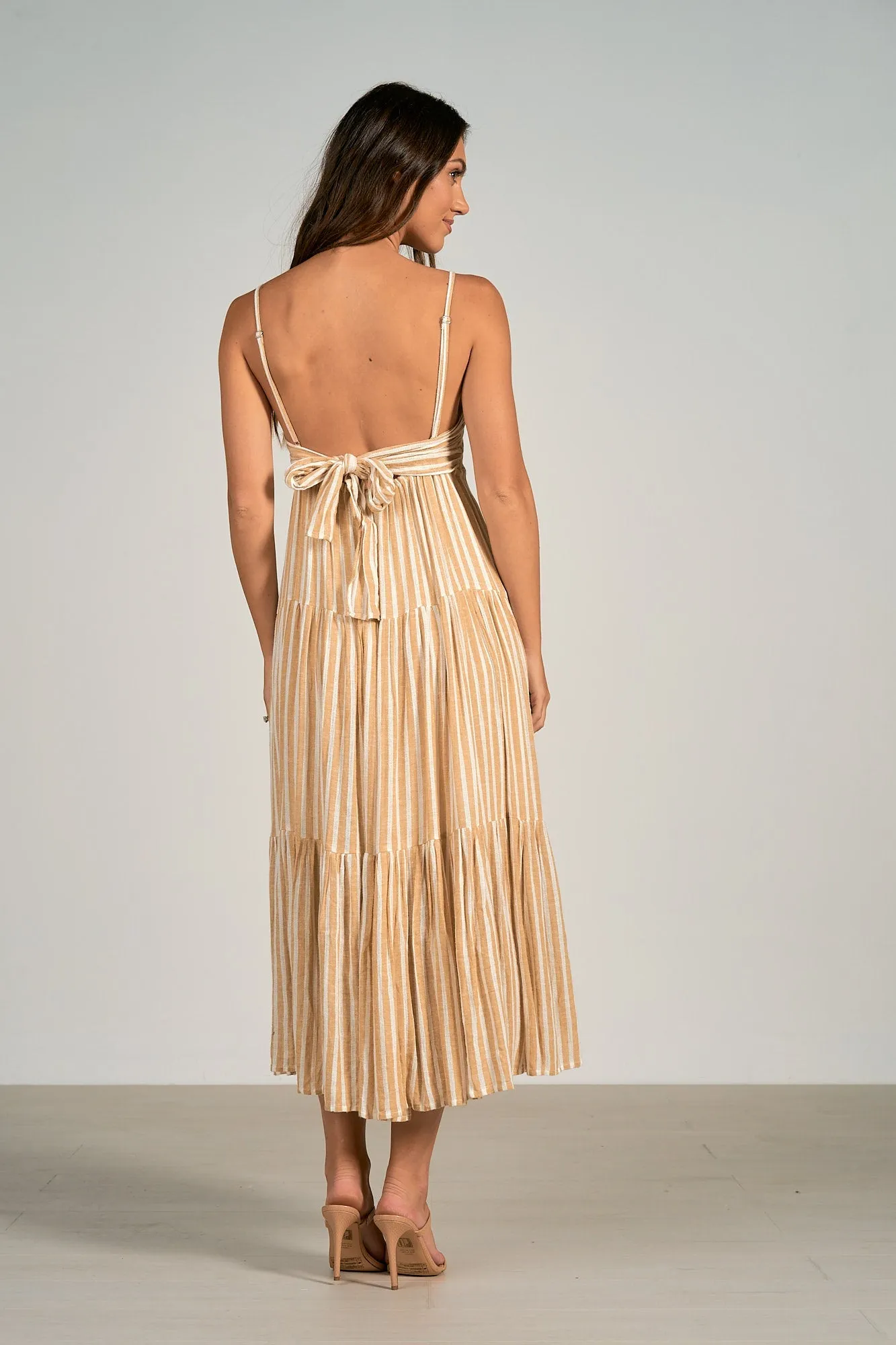 Maxi Spaghetti Strap Tiered Dress