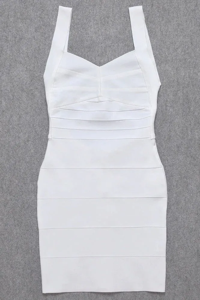 Maya Bandage Mini Dress - Pearl White