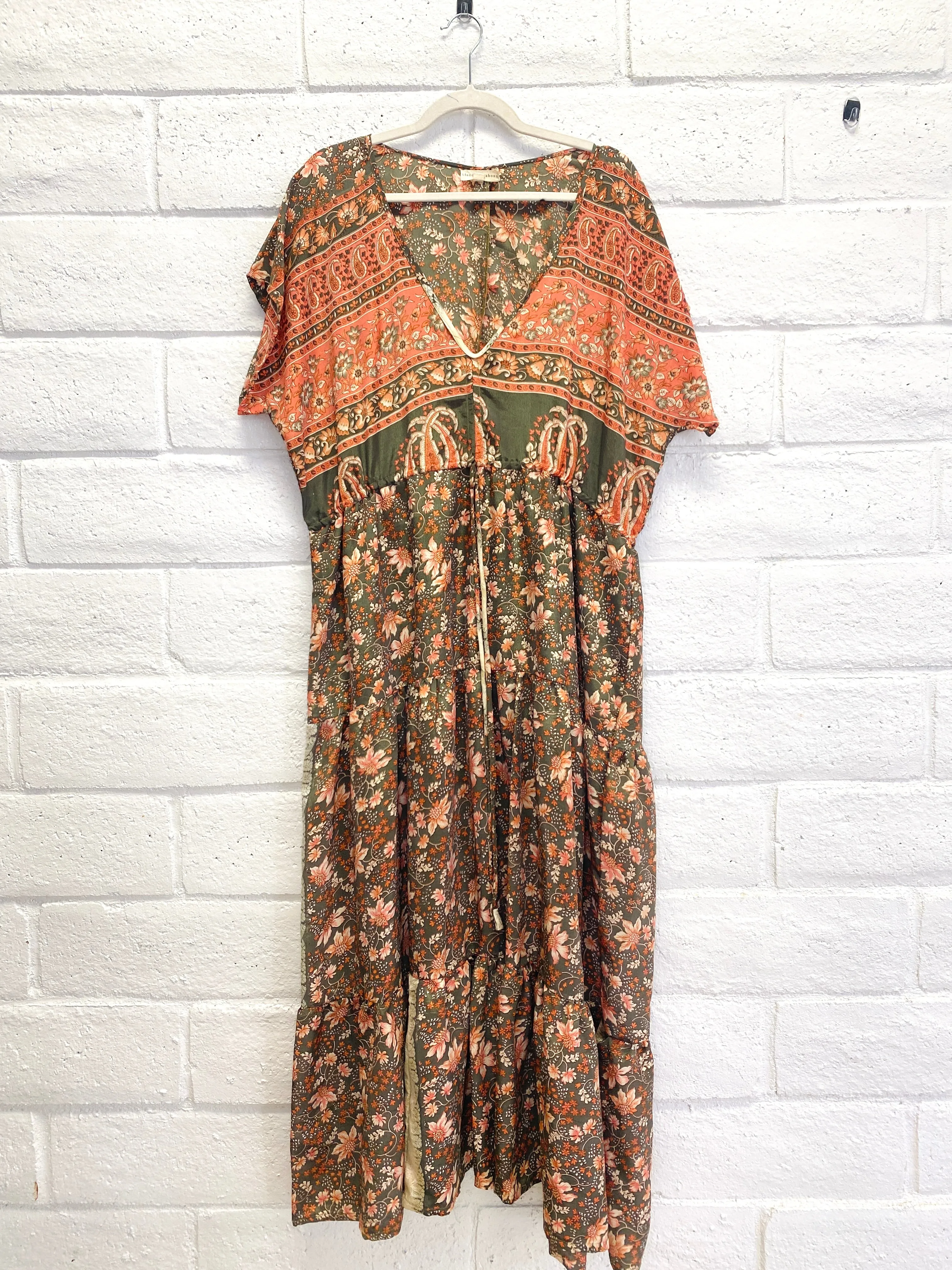 Meadow Dress - L - Orange Sweet Cream