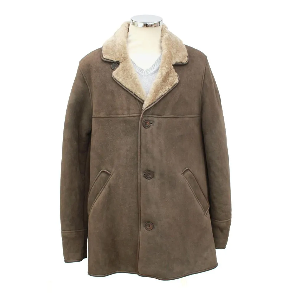 Mens Edward Suede Sheepskin Jacket - Vizon