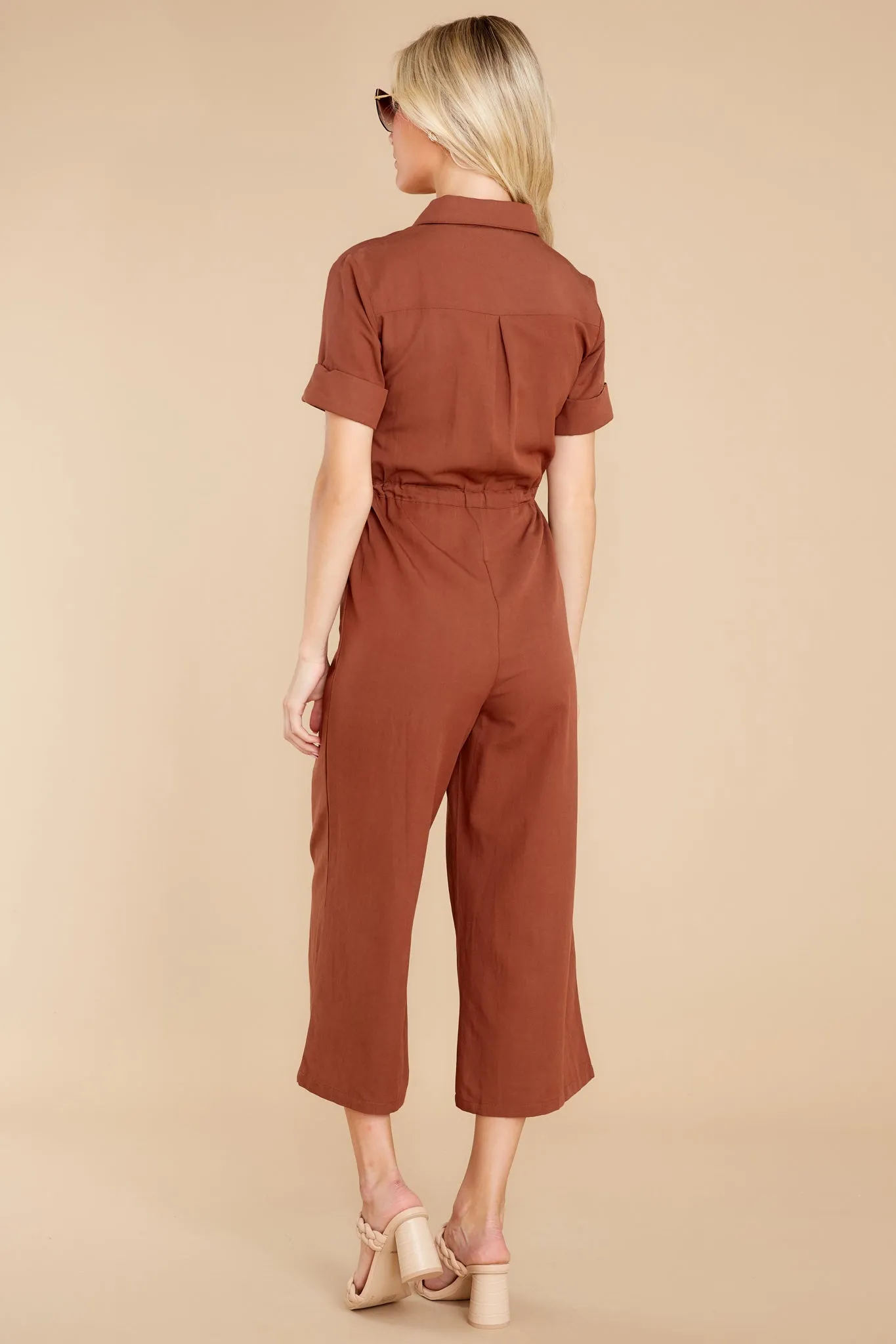 Midday Style Light Brown Jumpsuit