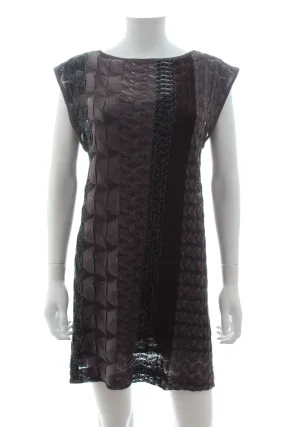 Missoni Metallic-Panelled Crochet-Knit Mini Dress