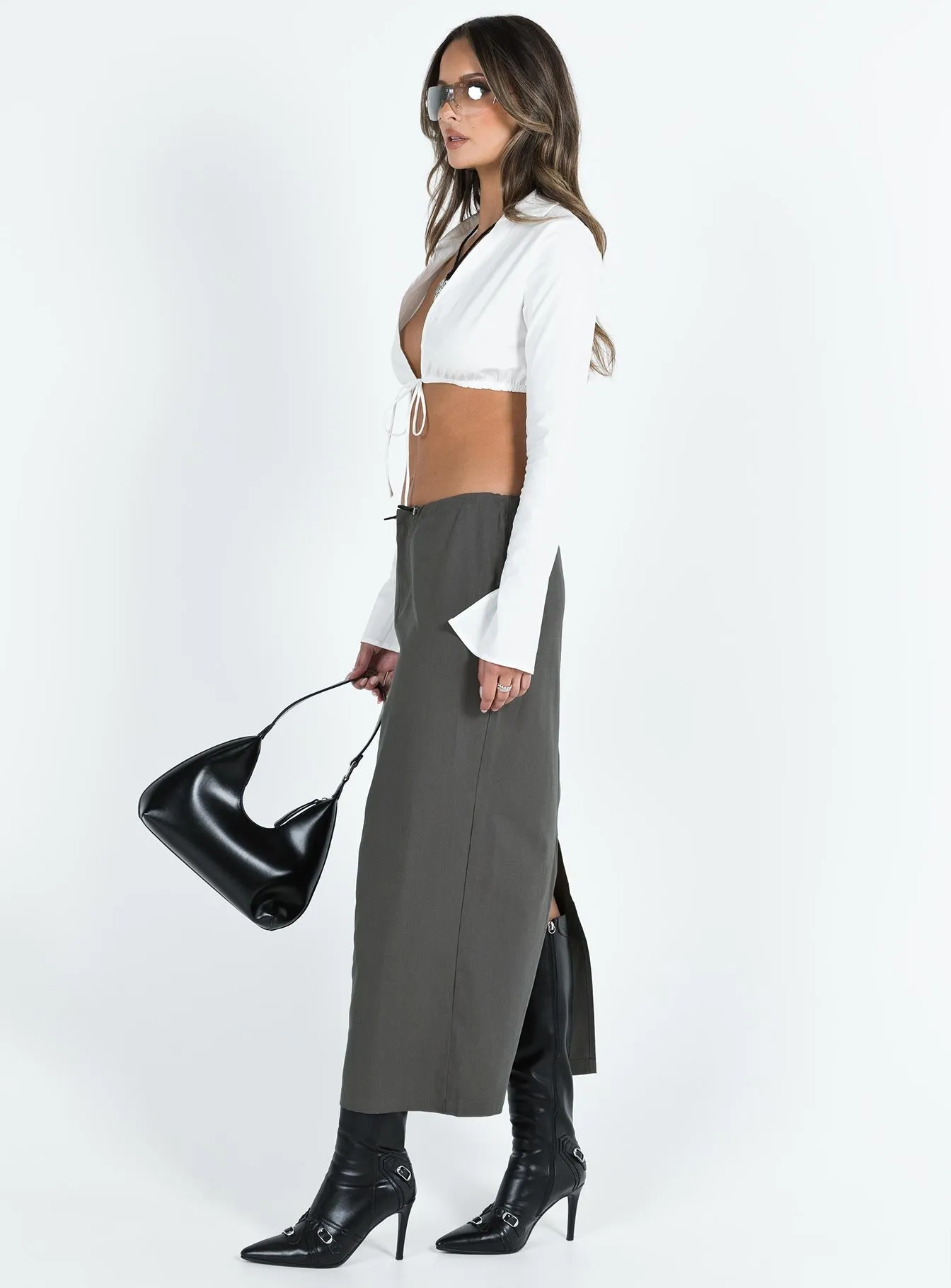 Mistry Midi Skirt Slate