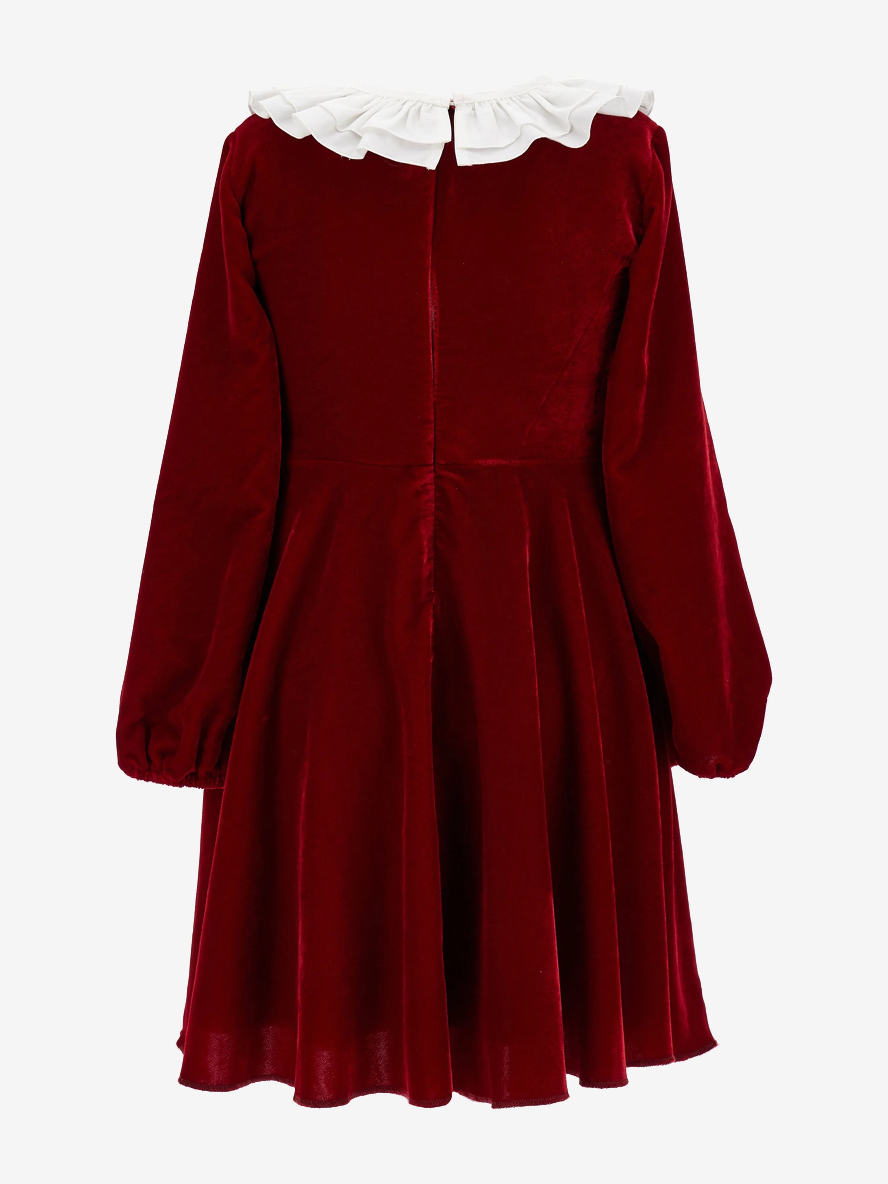 Monnalisa Girls Cotton Occasion Dress in Red