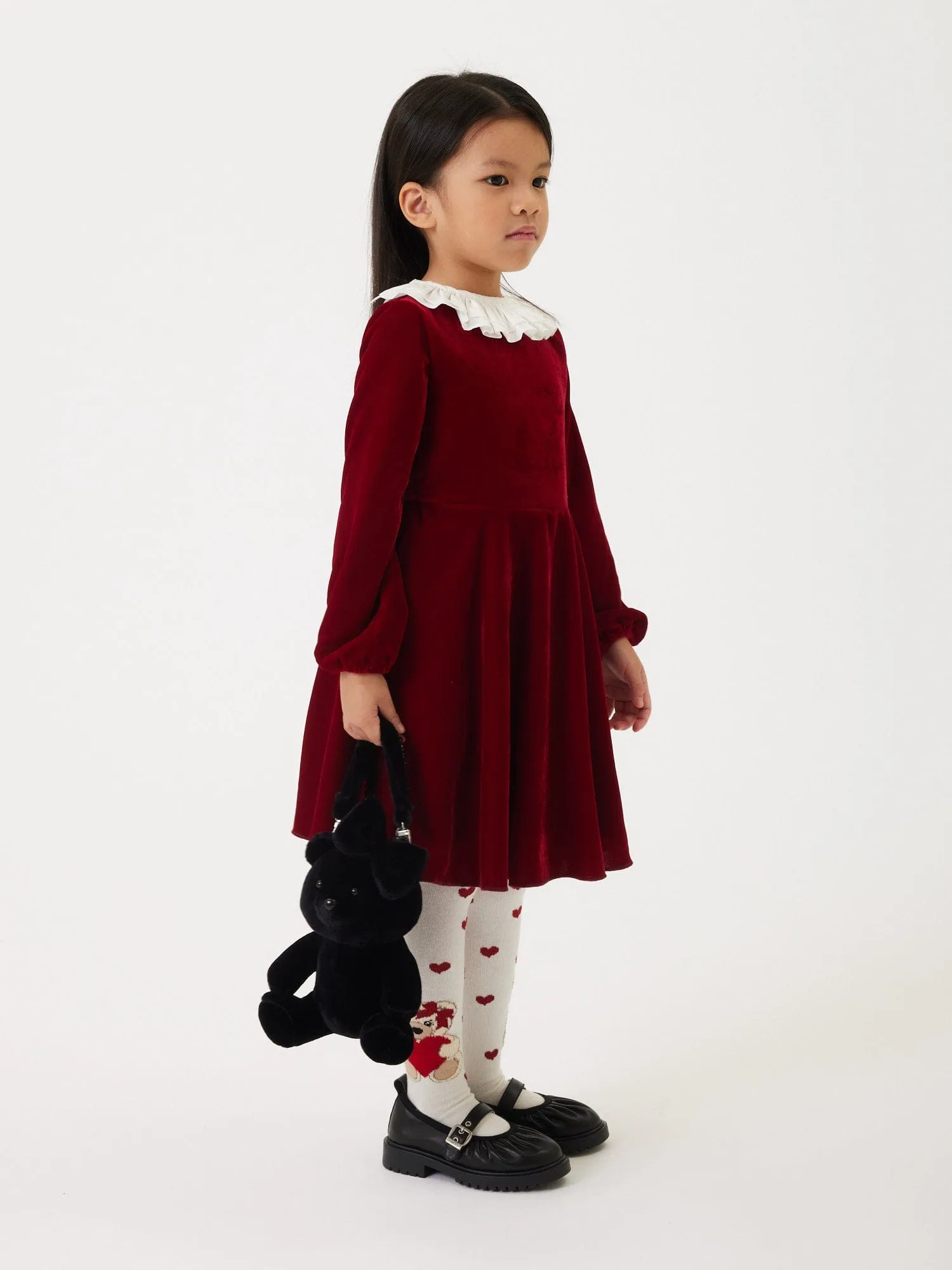 Monnalisa Girls Cotton Occasion Dress in Red