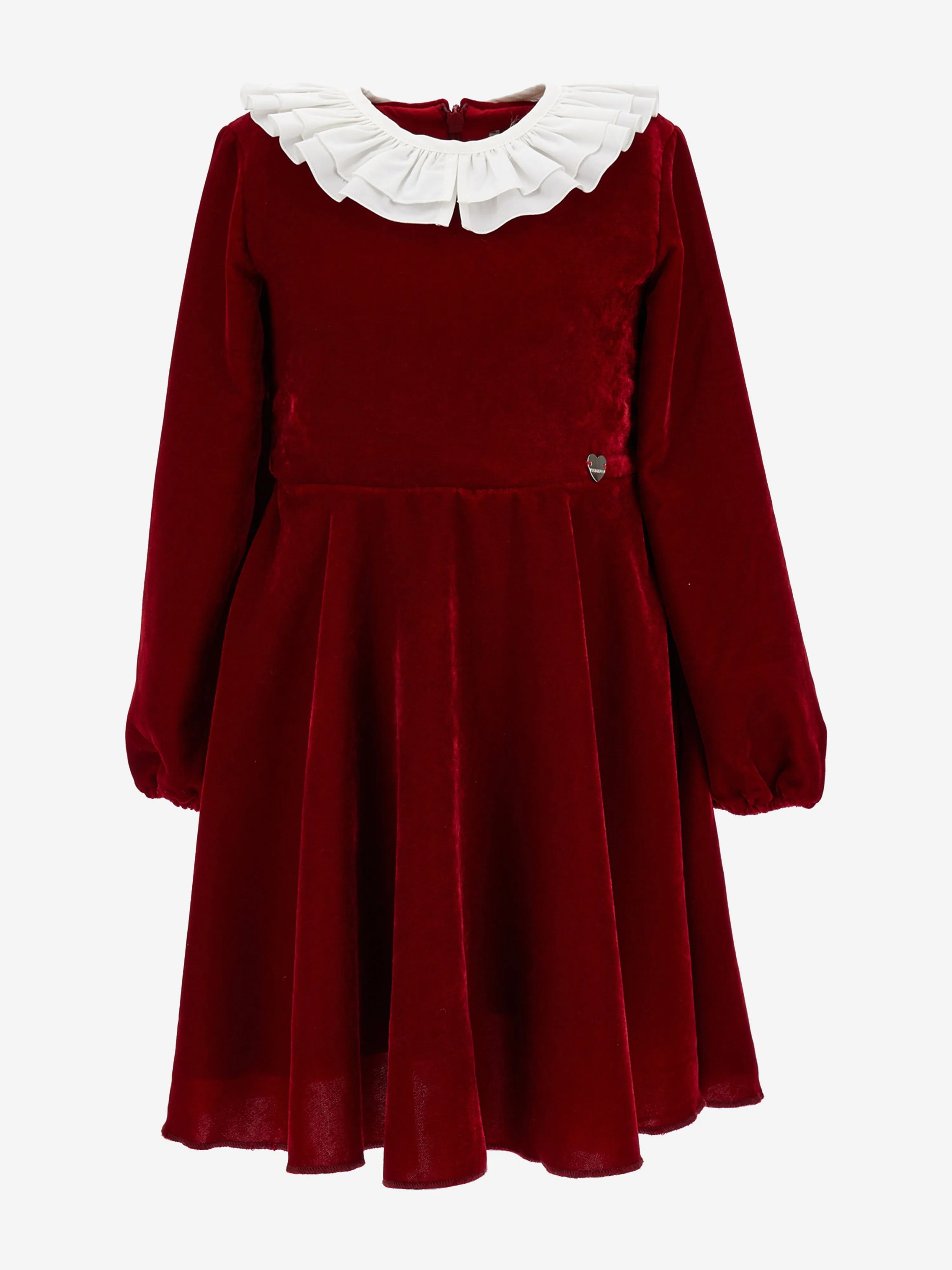 Monnalisa Girls Cotton Occasion Dress in Red