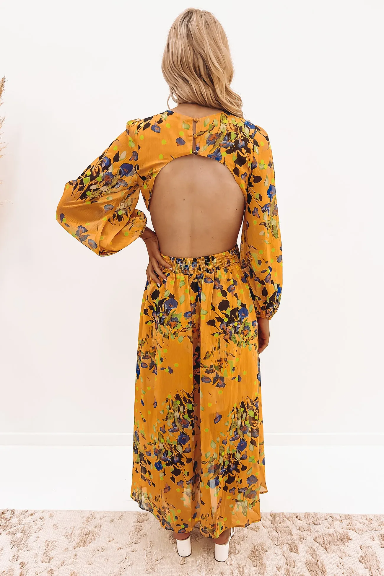 Morrison Maxi Dress Yellow Floral