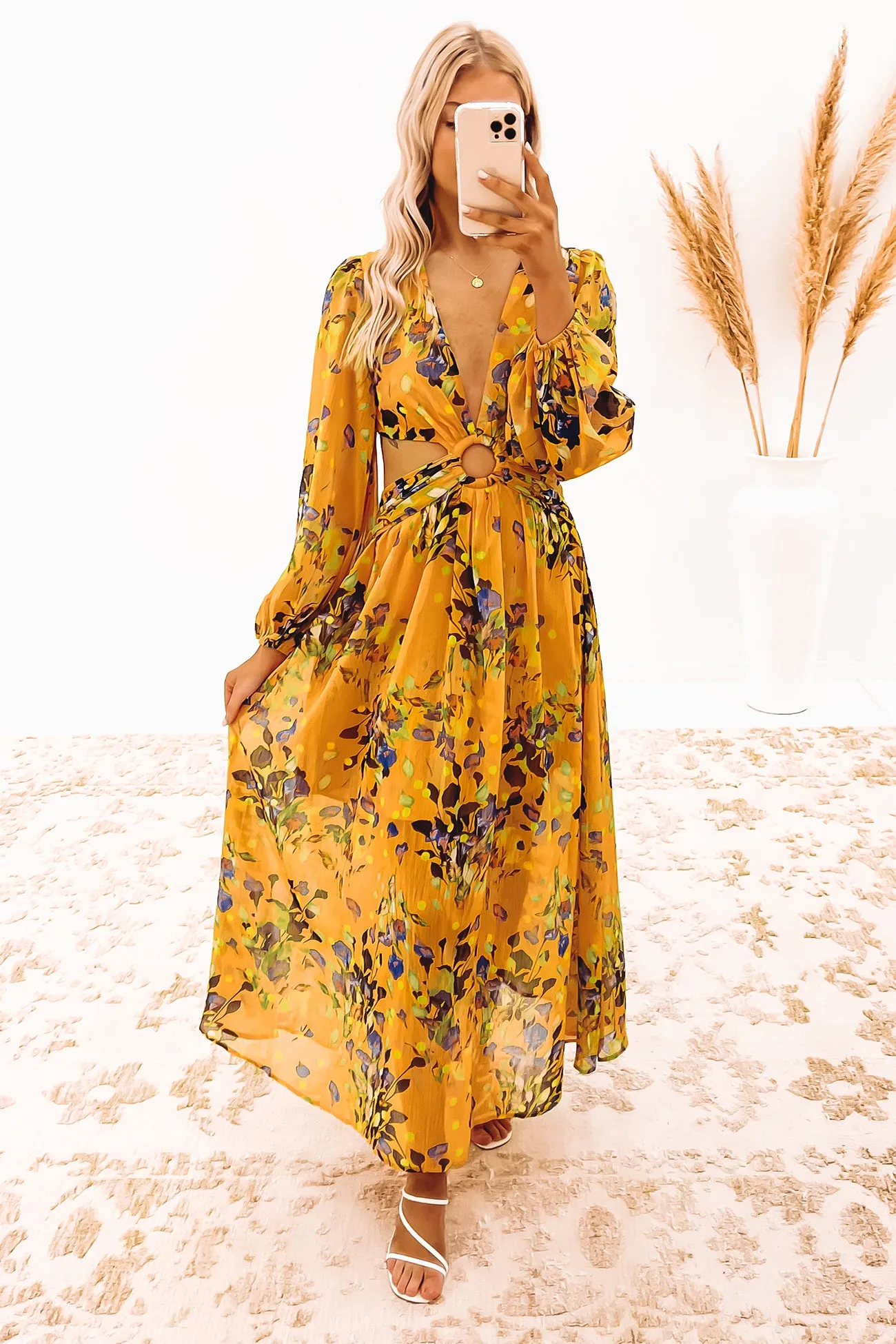 Morrison Maxi Dress Yellow Floral