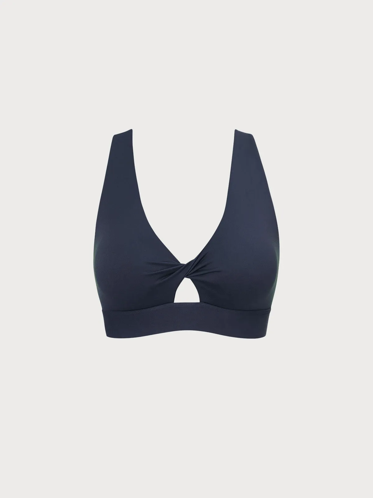 Navy Cut Out Lycra® Sports Bra