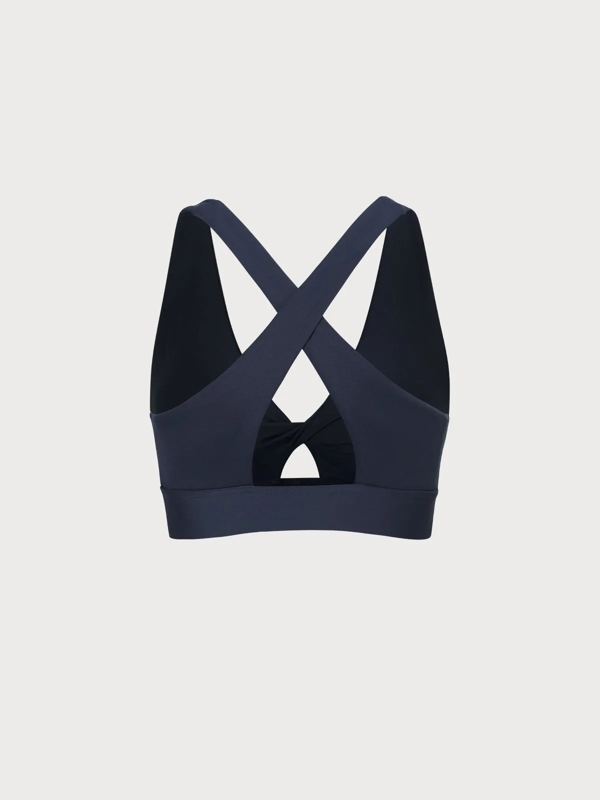 Navy Cut Out Lycra® Sports Bra