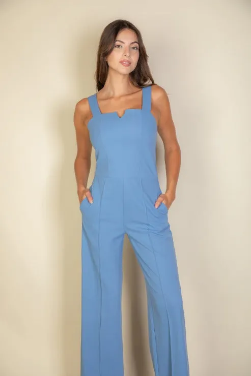 Notched Neck Cami Jumpsuit