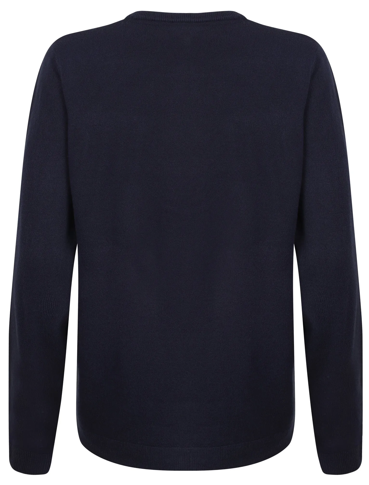 Obama2 Crew Neck Knit Jumper In Dark Navy - Plum Tree