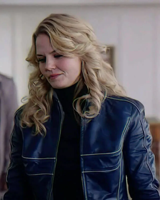 Once Upon a Time Emma Swan Blue Leather Jacket