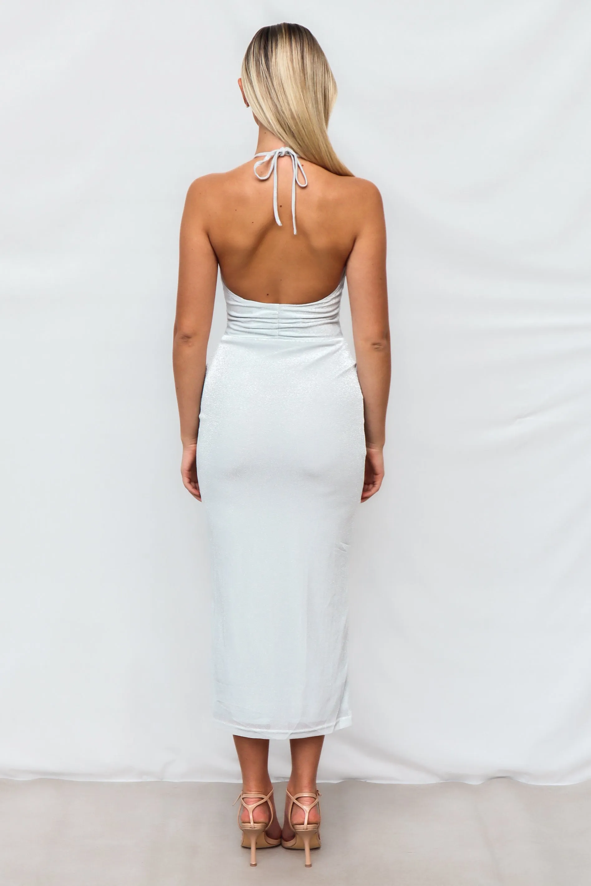 Parker Maxi Dress - Silver Shimmer