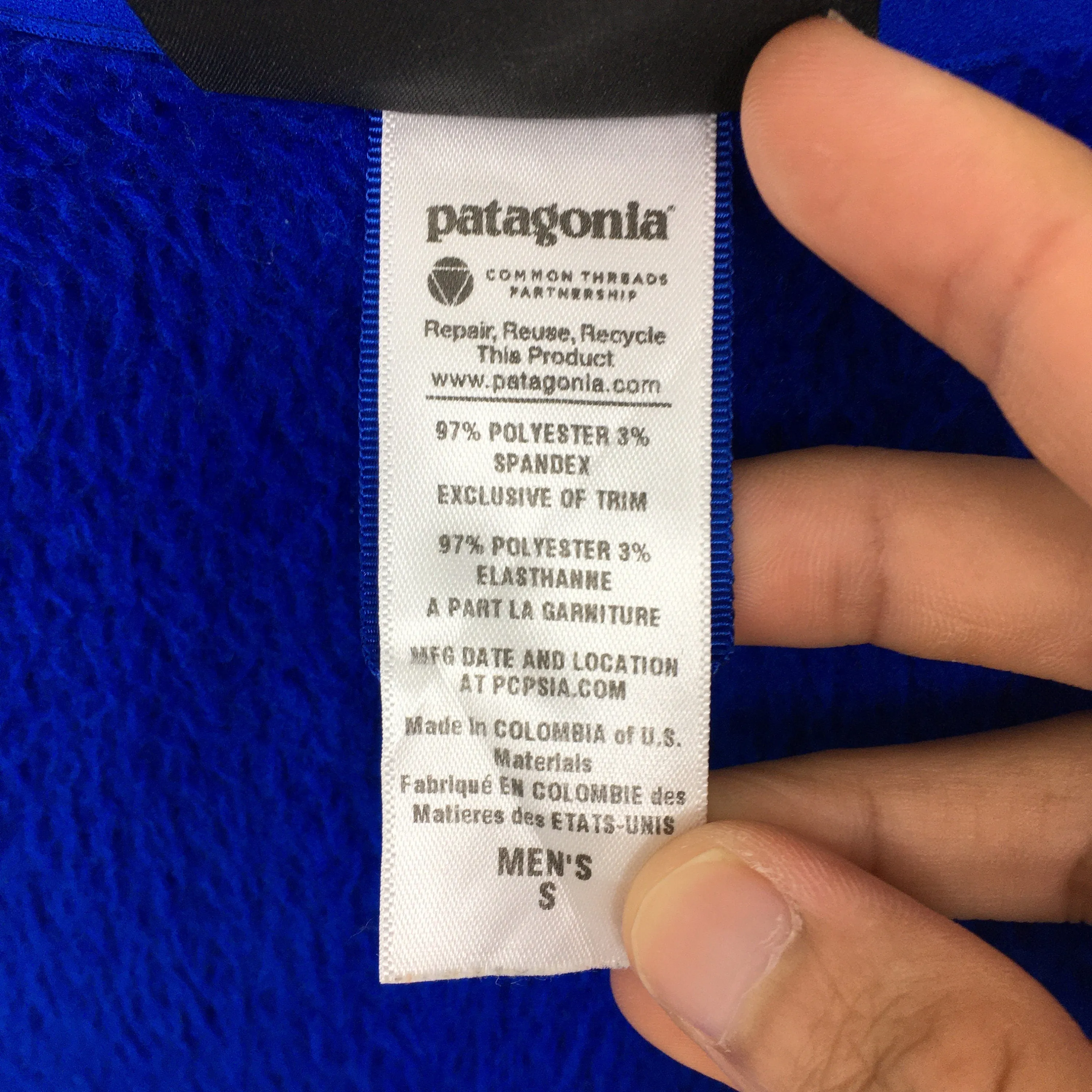 Patagonia Fleece Blue Warmer Sweater Small