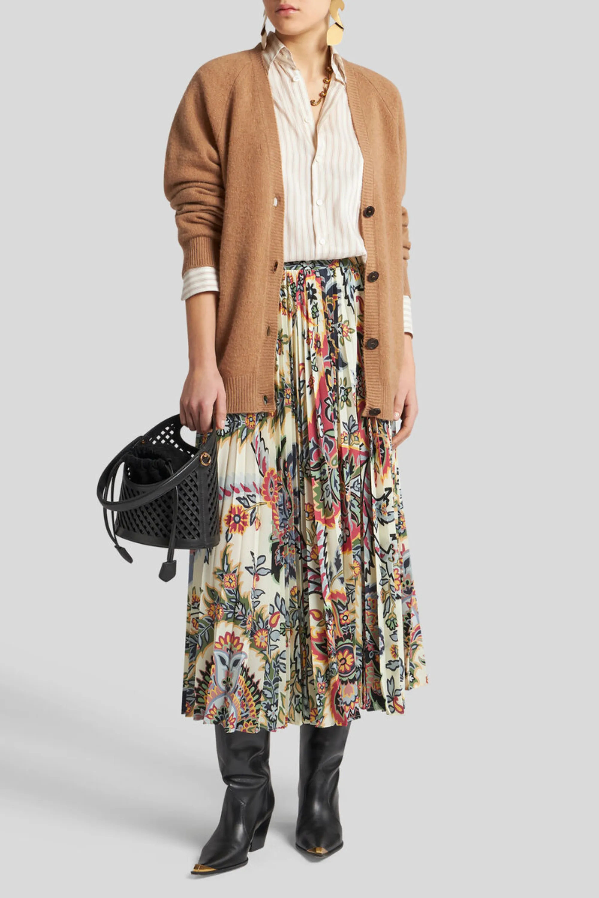 Pleated skirt with paisley print - Etro