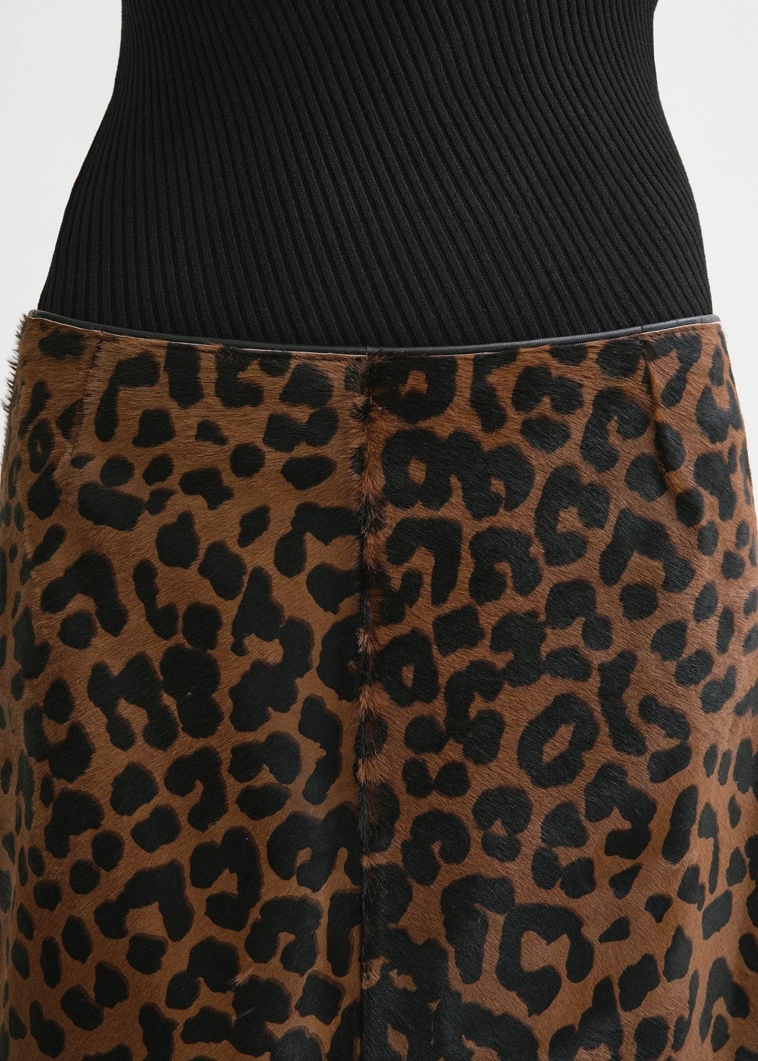 Pony hair skirt leopard