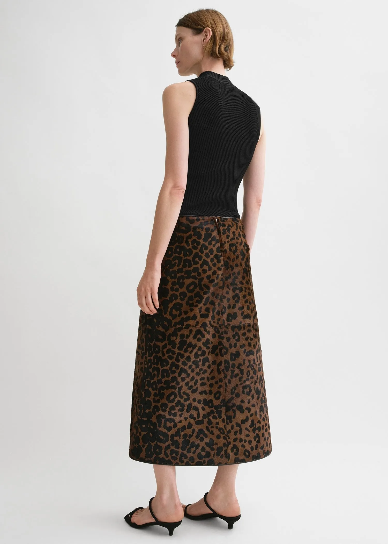 Pony hair skirt leopard