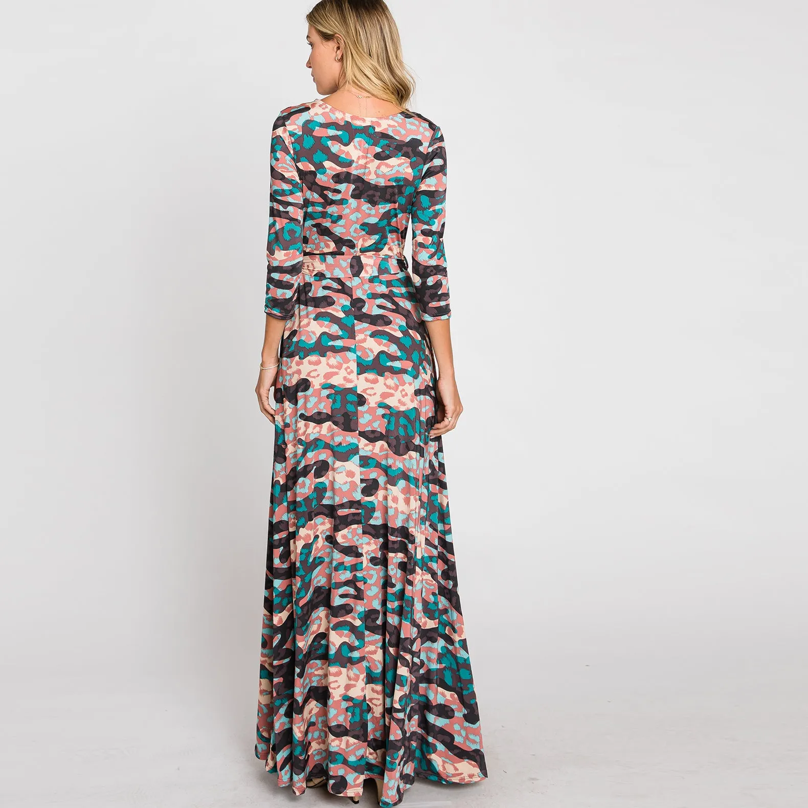 Pretty Camouflage Venechia Maxi Wrap Dress