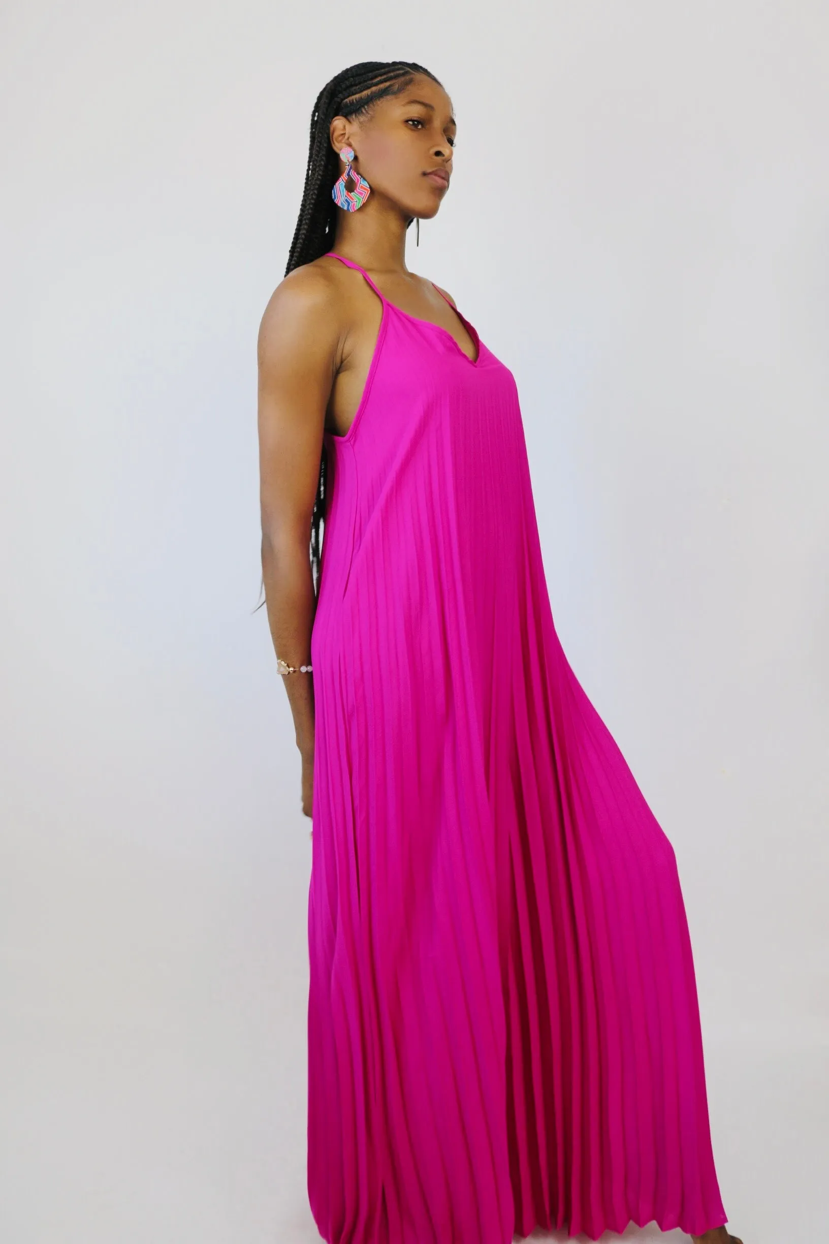 Pretty in Pleats Maxi Dress